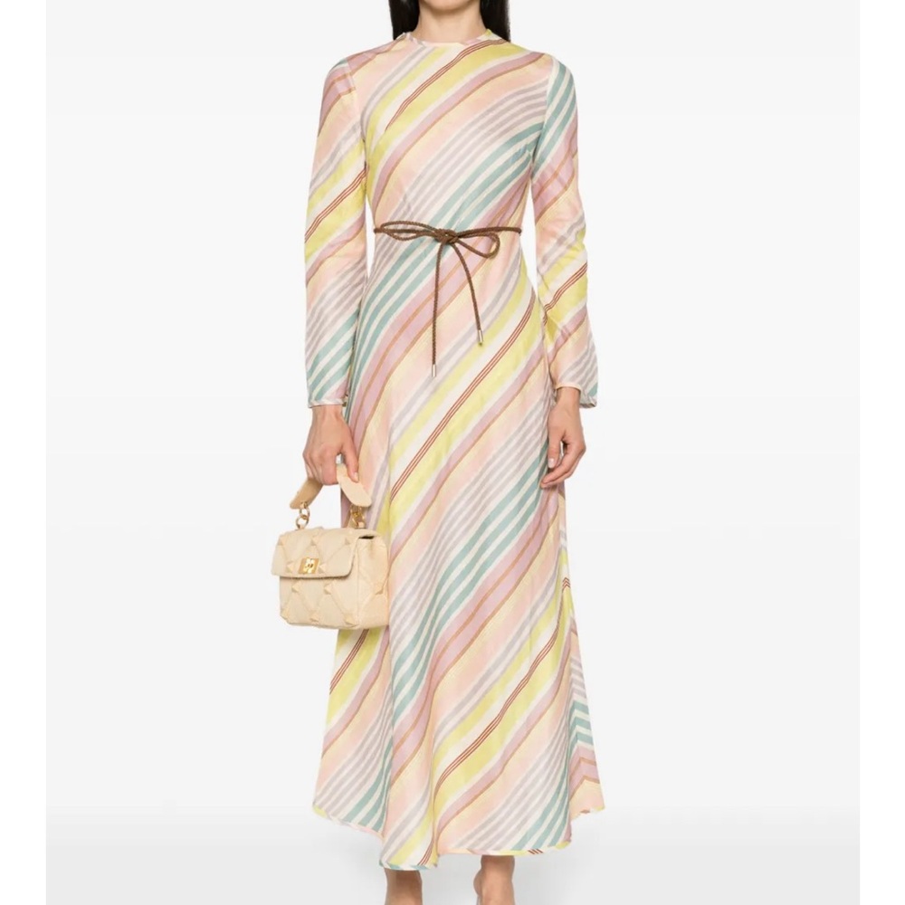 ZIMMERMANN Halliday striped midi dress